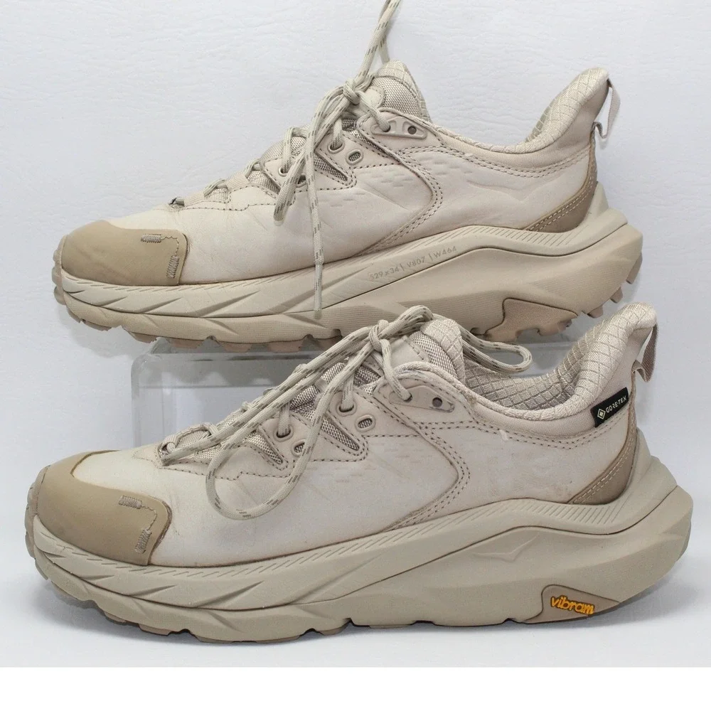 Hoka One One Kaha 2 Low GTX Sand Beige Hiking Shoes OTDN Womens 7 Mens 5.5